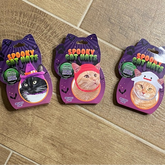 Spooky Set of Cat Hats Ghost Witch Devil - Picture 8 of 12